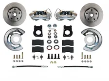 Front Spindle Kit with Plain Rotors and Zinc Plated Calipers image 1
