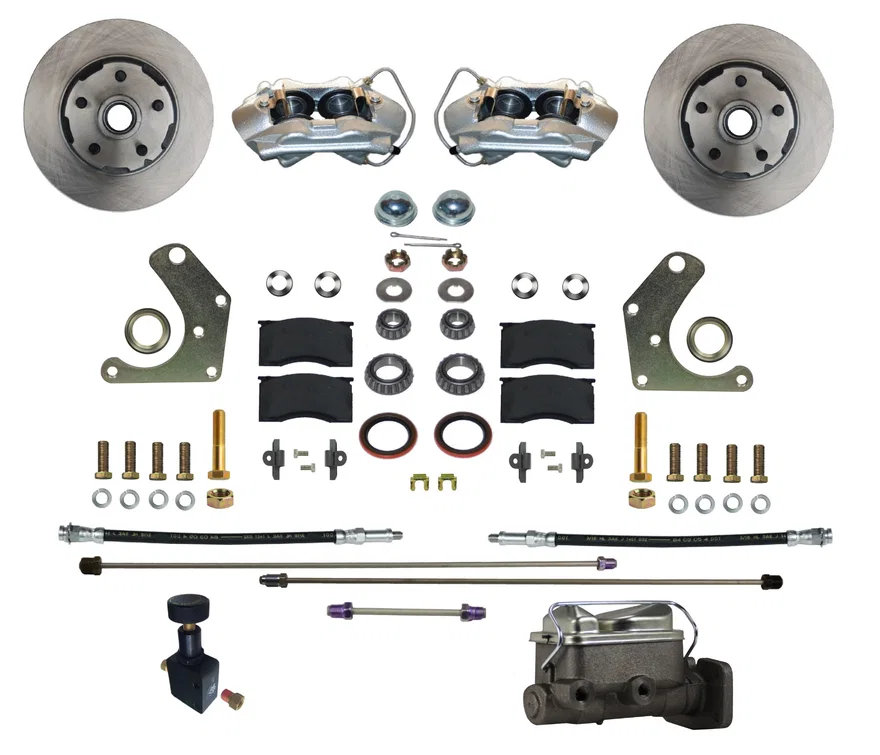 Manual Front Kit with Plain Rotors and Zinc Plated Calipers
