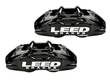Power Front Kit with Drilled Rotors and Black Powder Coated Calipers image 2