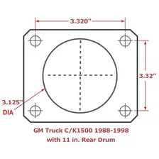 Rear Disc Brake Kit  with Plain Rotors and Zinc Plated Calipers image 2