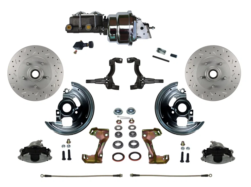 Power Front Kit with Drilled Rotors and Zinc Plated Calipers