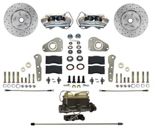 Power Front Kit with Drilled Rotors and Zinc Plated Calipers image 1