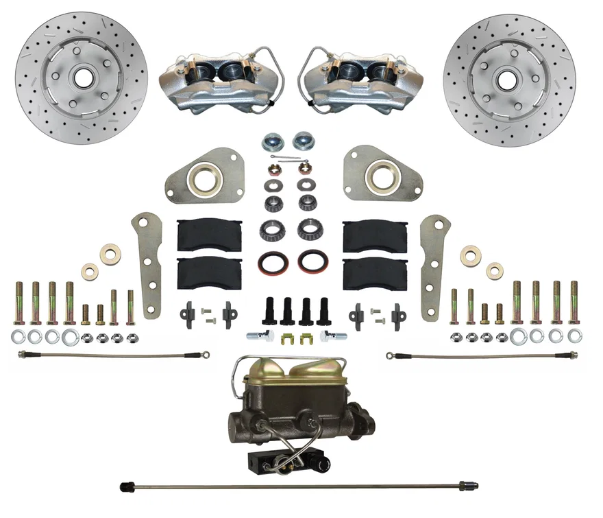 Power Front Kit with Drilled Rotors and Zinc Plated Calipers