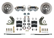 Front Spindle Kit with Plain Rotors and Zinc Plated Calipers image 1