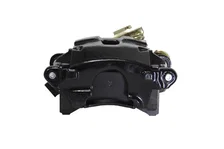 Rear Disc Brake Kit  with Drilled Rotors and Black Powder Coated Calipers image 4