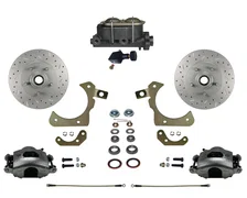 Manual Front Kit with Drilled Rotors and Zinc Plated Calipers for Chevrolet image 1