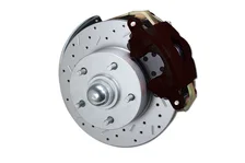 Power Front Kit with  Drilled Rotors and Black Powder Coated Calipers image 2