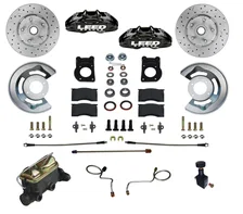Manual Front Kit with Drilled Rotors and Black Powder Coated Calipers image 1