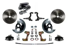 Manual Front Kit with Plain Rotors and Zinc Plated Calipers for Chevrolet Chevy II image 1