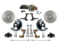 Power Front Kit with Drilled Rotors and Zinc Plated Calipers image 1