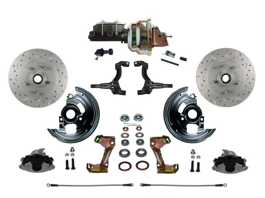 Power Front Kit with Drilled Rotors and Zinc Plated Calipers