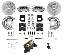 Manual Front Kit with Drilled Rotors and Zinc Plated Calipers for Ford Mustang image 1