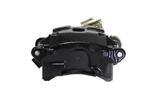 Rear Disc Brake Kit  with Drilled Rotors and Black Powder Coated Calipers image 6