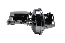 9 inch power booster, 1-1/8 inch bore flat top master (Chrome) for Chevrolet image 1
