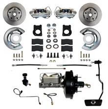 Power Front Kit with Plain Rotors and Zinc Plated Calipers image 1
