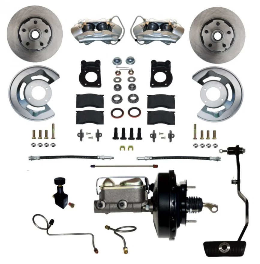 Power Front Kit with Plain Rotors and Zinc Plated Calipers