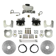 Rear Disc Brake Kit with Drilled Rotors and Zinc Plated Calipers for Ford Mustang image 1