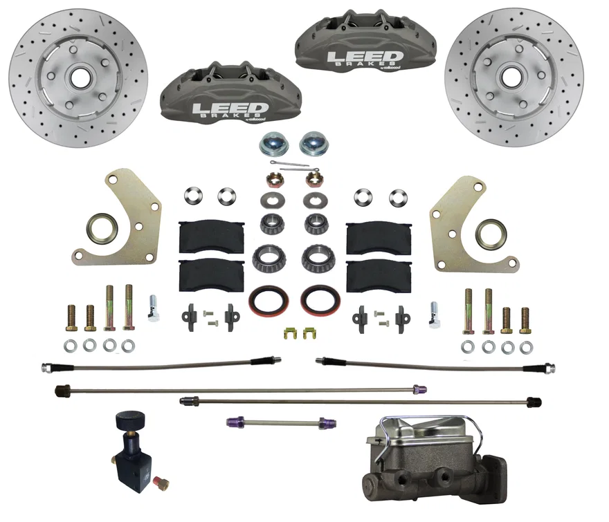 Manual Front Kit with Drilled Rotors and Anodized Calipers