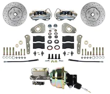 Power Front Kit with Drilled Rotors and Zinc Plated Calipers image 1