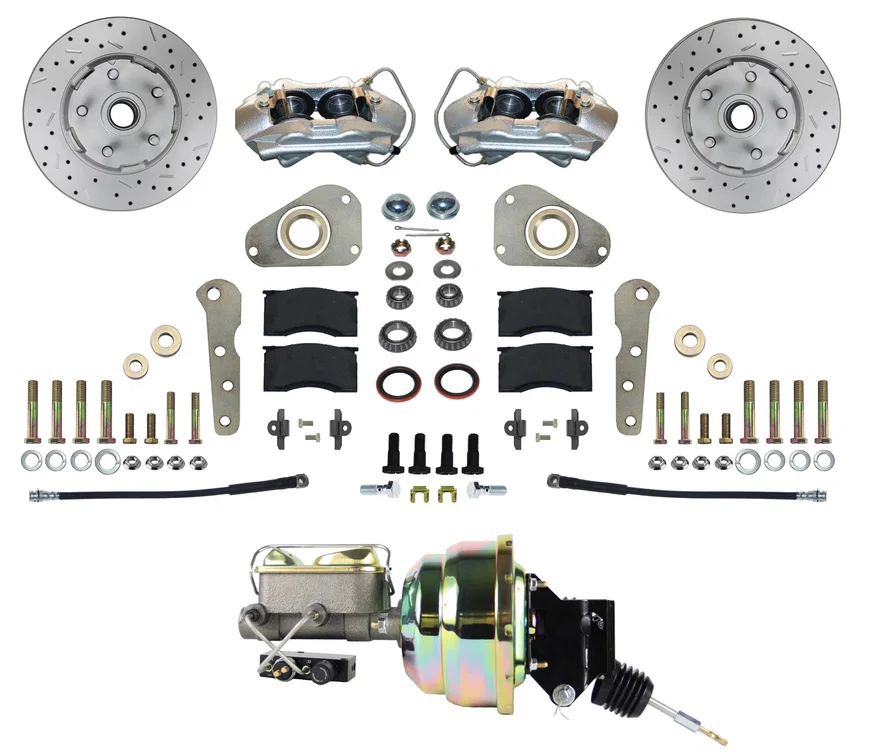 Power Front Kit with Drilled Rotors and Zinc Plated Calipers