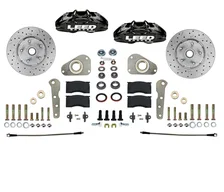 Front Spindle Kit with Drilled Rotors and Black Powder CoatedCalipers image 1