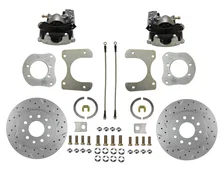 Rear Disc Brake Kit  with Drilled Rotors and Zinc Plated Calipers for Jeep image 1