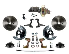 Power Front Kit with Plain Rotors and Zinc Plated Calipers image 1