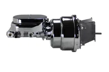 7 inch dual power booster, 1-1/8 inch bore flat top master (Chrome) image 1