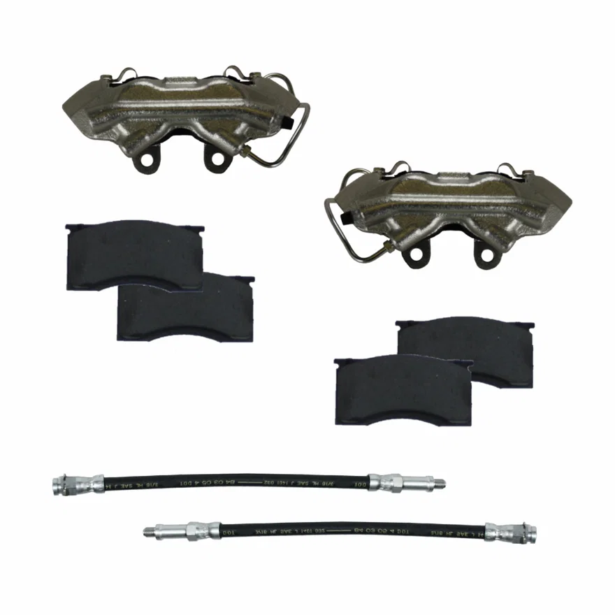 Front New fully tested loaded calipers with stainless steel pistons pair