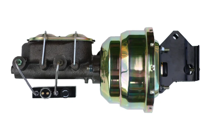 8 inch dual power booster, 1-1/8 inch bore master adjustable combo valve (Zinc) for Ford F-100