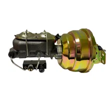 8 inch dual power booster, 1-1/8 inch bore master adjustable combo valve (Zinc) image 2