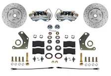 Front Spindle Kit with Drilled Rotors and Zinc Plated Calipers image 1