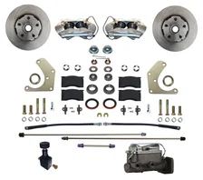 Power Front Kit with Plain Rotors and Zinc Plated Calipers image 1