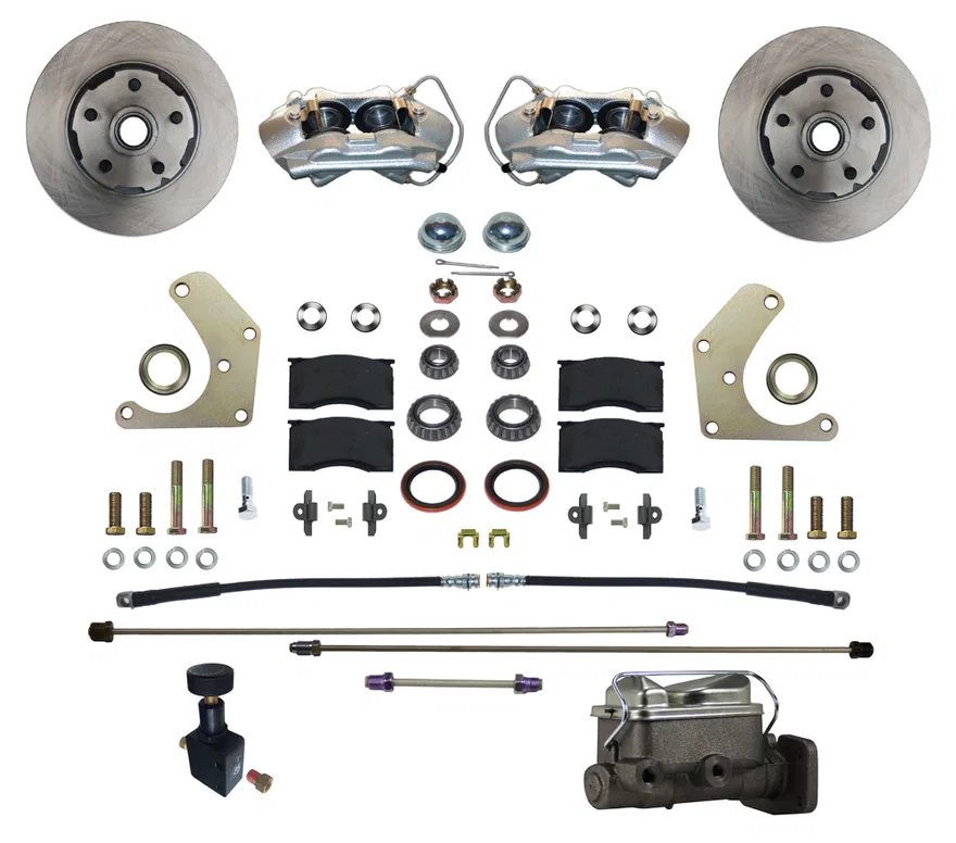Power Front Kit with Plain Rotors and Zinc Plated Calipers