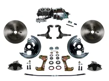 Power Front Kit with Plain Rotors and Zinc Plated Calipers image 1
