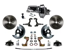 Power Front Kit with Plain Rotors and Zinc Plated Calipers image 1