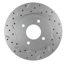 Rear Disc Brake Kit  with Drilled Rotors and Black Powder Coated Calipers image 3