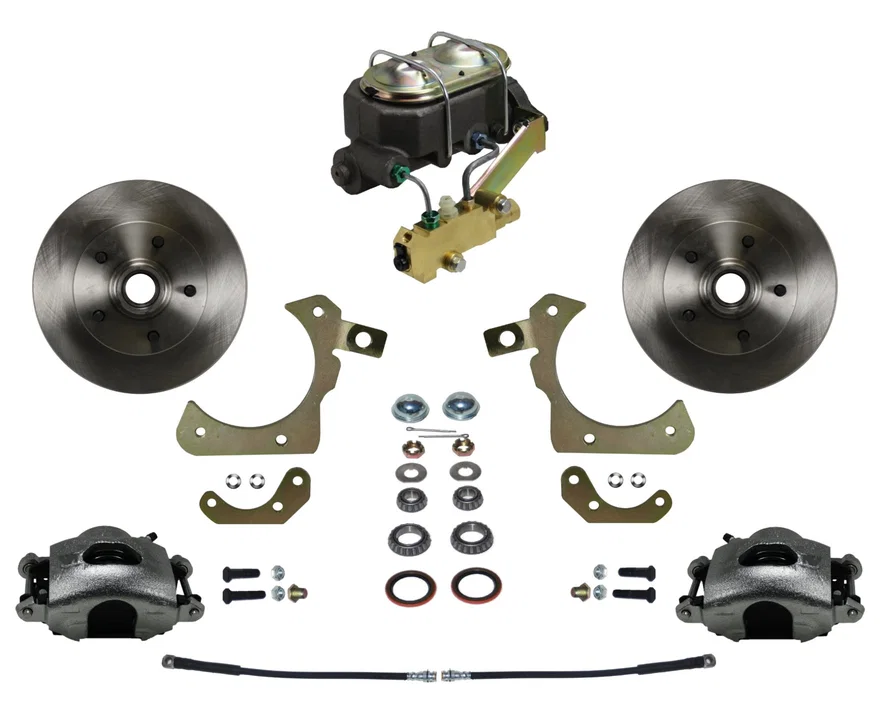 Manual Front Kit with Plain Rotors and Zinc Plated Calipers for Chevrolet