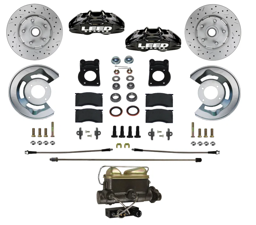 Manual Front Kit with Drilled Rotors and Black Powder Coated Calipers