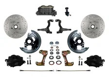 Manual Front Kit with Drilled Rotors and Black Powder Coated Calipers image 1