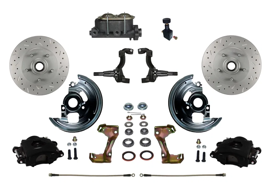 Manual Front Kit with Drilled Rotors and Black Powder Coated Calipers