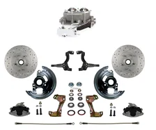 Manual Front Kit with Drilled Rotors and Zinc Plated Calipers image 1