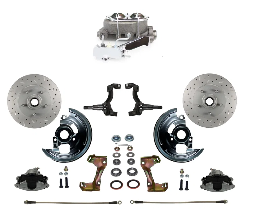 Manual Front Kit with Drilled Rotors and Zinc Plated Calipers