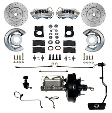 Power Front Kit with Drilled Rotors and Zinc Plated Calipers image 1