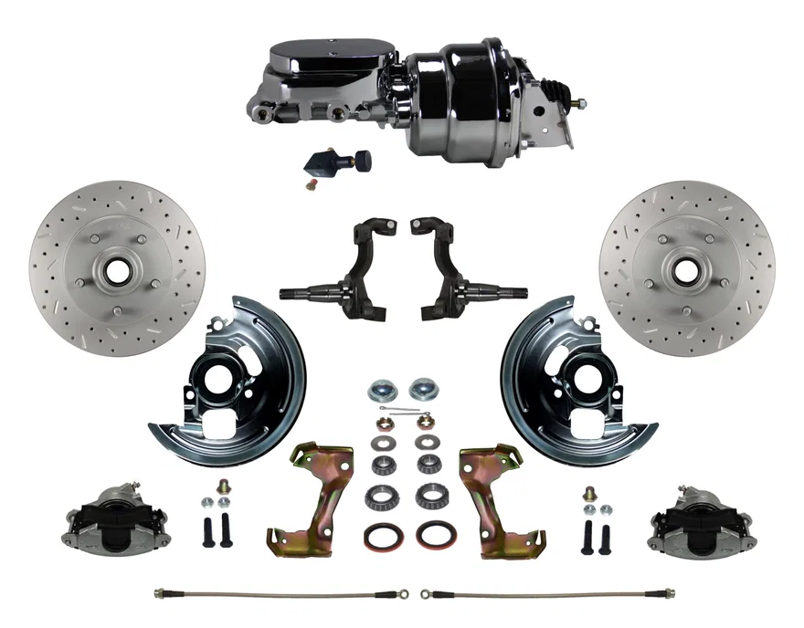 Power Front Kit with Drilled Rotors and Zinc Plated Calipers