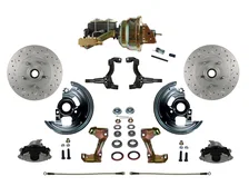 Power Front Kit with Drilled Rotors and Zinc Plated Calipers image 1