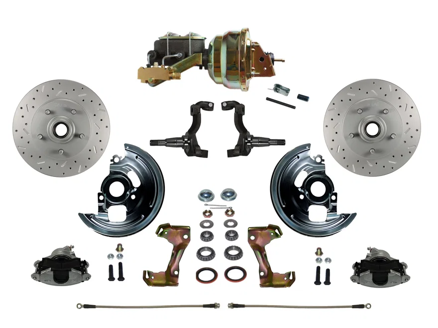 Power Front Kit with Drilled Rotors and Zinc Plated Calipers