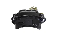 Rear Disc Brake Kit  with Drilled Rotors and Black Powder Coated Calipers image 3