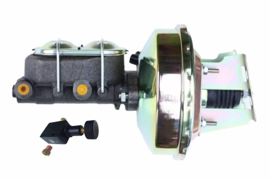 9 inch power booster, 1-1/8 inch bore master adjustable valve (Zinc)