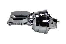 8 inch dual power booster, 1-1/8 inch bore flat top master disc/drum (Chrome) image 7